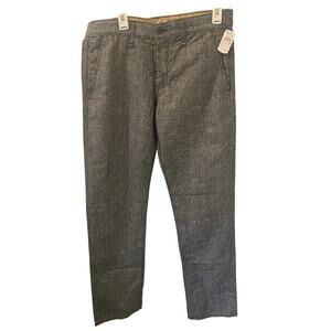 Rag & Bone Hemp Linen Cotton Blend Gray Black Cham Jeans 32 x 33